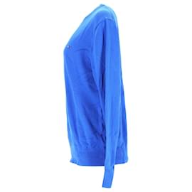 Tommy Hilfiger-Suéter masculino Tommy Hilfiger Pima Cotton Cashmere com gola redonda em algodão azul-Azul