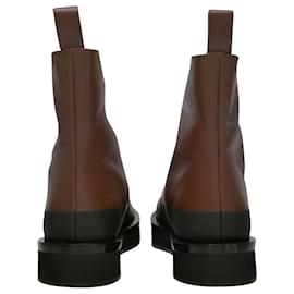 Autre Marque-Malmok Ankle Boots in Brown Leather-Brown