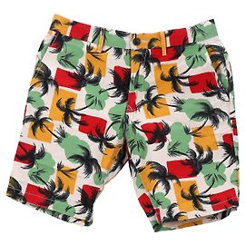 Tommy Hilfiger Shorts masculinos com estampa de palma do Brooklyn Multicor