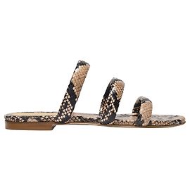 Aeyde Chrissy Sandals in Natural Snake Print Leather Other