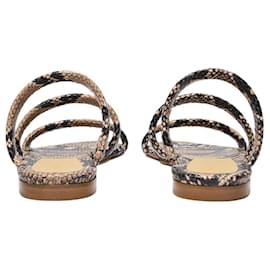 Aeyde-Chrissy Sandals in Natural Snake Print Leather-Other