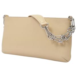 By Far-Bolso Holly en piel brillante beige-Beige