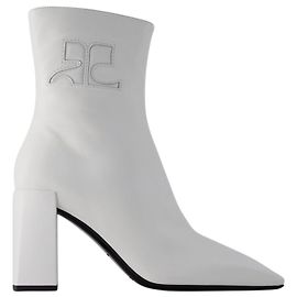 Heritage-Stiefeletten – Courreges – Leder – Heritage White Weiß