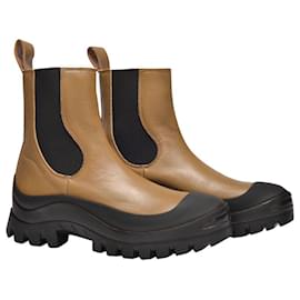 Rejina Pyo-Imogen Ankle Boots in Khaki Leather-Green,Khaki