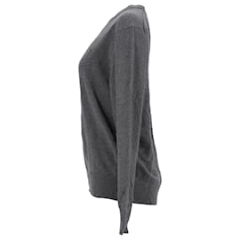 Tommy Hilfiger-Suéter masculino Tommy Hilfiger Pima Cotton Cashmere com decote em V em algodão cinza-Cinza