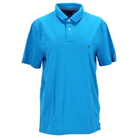 Tommy Hilfiger-Poloshirt aus Baumwolle in normaler Passform für Herren-Blau