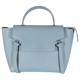 Céline-Celine Blue Leather Mini Belt Bag-Blue