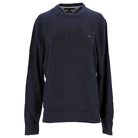 Tommy Hilfiger Herren Pima Cotton Cashmere Rundhalspullover in Marineblau Marineblau