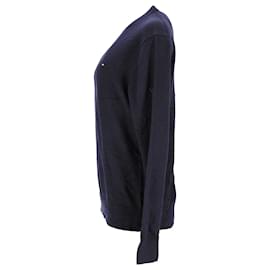 Tommy Hilfiger-Suéter masculino Tommy Hilfiger Pima Cotton Cashmere com gola redonda em algodão azul marinho-Azul marinho