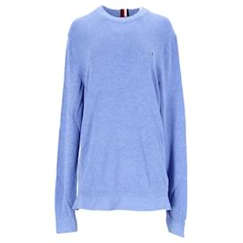 Tommy Hilfiger-Suéter masculino Tommy Hilfiger Pure Mouline Cotton em algodão azul claro-Azul,Azul claro