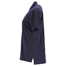 Tommy Hilfiger-Polo da uomo in cotone vestibilità regolare con abbottonatura con logo-Blu navy
