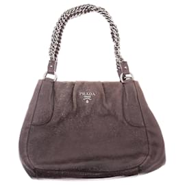 Prada-PRADA  Handbags T.  leather-Dark red