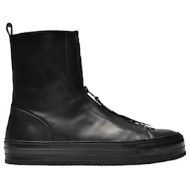 Ann Demeulemeester-Deportivas Reyers en Piel Negra-Negro