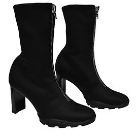 Alexander Mcqueen Botas suaves de buceo en lona negra Negro