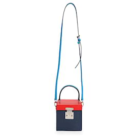 Louis Vuitton-Louis Vuitton Indigo & Coquelicot Epi Bleecker Box-Azul
