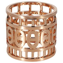 Hermès-Anello Hermès Chaine D'Ancre in 18k Rose Gold-Metallico