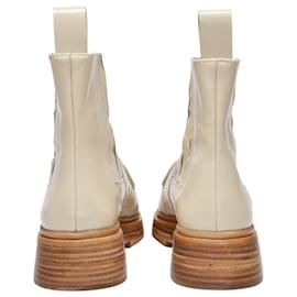 Rejina Pyo-Leah Ankle Boots in Beige Leather-Beige