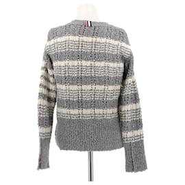 Thom Browne-THOM BROWNE  Knitwear T.fr 40 cotton-Grey