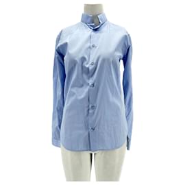 Dior-Camisas DIOR T.eu (tour de cou / colarinho) 37 Algodão-Azul