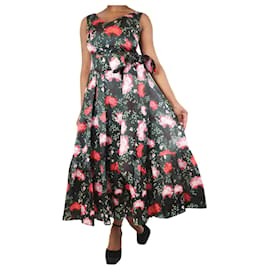 Erdem-Dunkelgrünes ärmelloses Kleid mit Blumenmuster – Größe UK 14-Grün