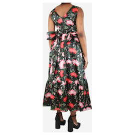 Erdem-Dunkelgrünes ärmelloses Kleid mit Blumenmuster – Größe UK 14-Grün