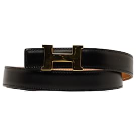 Hermès-Cinturón reversible Hermes Constance negro-Negro