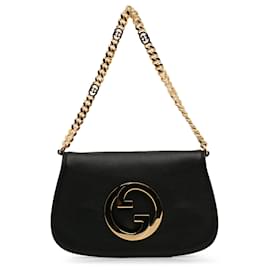 Gucci-Bolso satchel con cadena Blondie negro de Gucci-Negro
