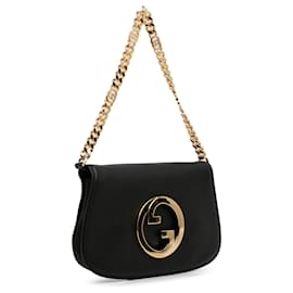 Gucci-Bolso satchel con cadena Blondie negro de Gucci-Negro