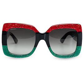 Gucci-Gucci Black Square Tinted Sunglasses-Black
