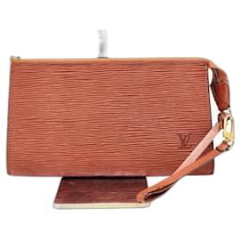 Louis Vuitton-Louis Vuitton Epi Pochette Accessories Clutch Bag-Brown