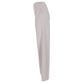 Ralph Lauren-Ralph Lauren Wide-Leg Pants in Beige Wool-Brown,Beige