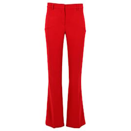 Emilio Pucci-Emilio Pucci Boot-Cut Trousers in Red Viscose-Red