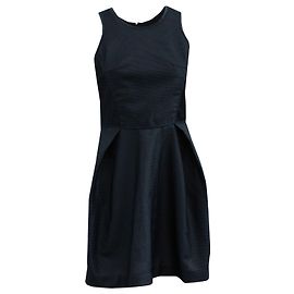 Robe fourreau à plis inversés Maje en polyester bleu marine Bleu Bleu Marine