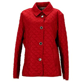 Burberry-Burberry Brit Quilted Jacket in Red Polyester-Red