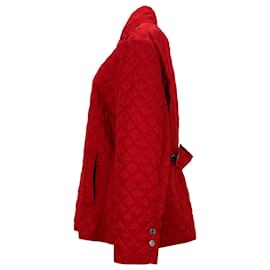 Burberry-Burberry Brit Quilted Jacket in Red Polyester-Red