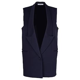 Givenchy-Givenchy Sleeveless Blazer Vest in Navy Blue Cotton-Blue,Navy blue