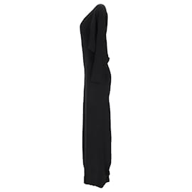 Stella Mc Cartney-Stella McCartney Cut-Out Long Sleeve Jumpsuit in Black Viscose-Black