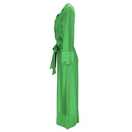 Temperley London-Temperley London Long Sleeve Jumpsuit in Green Acetate-Green