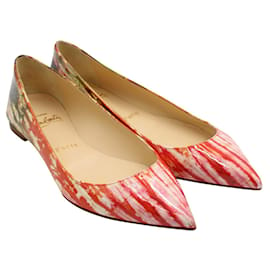 Christian Louboutin-Ballerine Ballalla in vernice con stampa rossa-Altro