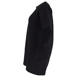 Acne-Acne Studios Robe en jersey à manches courtes en coton noir-Noir