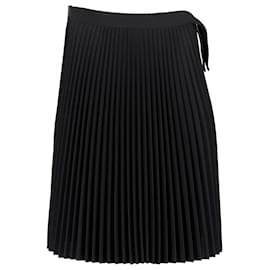 Balenciaga-Balenciaga Pleated Skirt in Black Polyester-Black