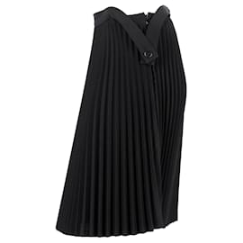 Balenciaga-Balenciaga Pleated Skirt in Black Polyester-Black
