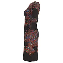 Erdem-Erdem Splattered Print Dress in Multicolor Cotton-Other,Python print