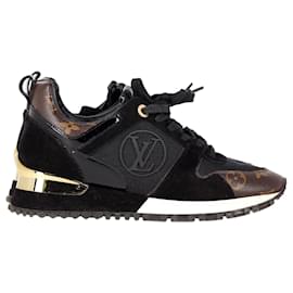 Louis Vuitton-Zapatillas Louis Vuitton Run Away en lona con monograma marrón-Castaño