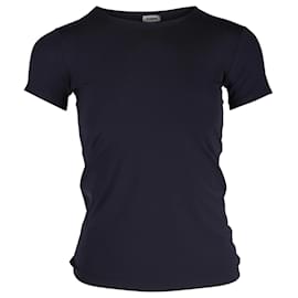 Jil Sander-T-shirt à manches courtes Jil Sander en polyester bleu marine-Bleu,Bleu Marine