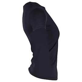 Jil Sander-Jil Sander Short Sleeve T-Shirt in Navy Polyester-Blue,Navy blue