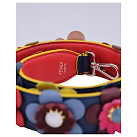 Fendi-Fendi Flowerland Strap You Bag Strap in Multicolor Leather-Multiple colors