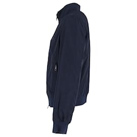 Burberry-Burberry Brit Zipped Rain Jacket in Navy Blue Polyester-Blue,Navy blue