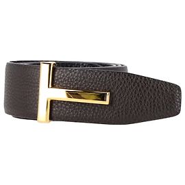 Cinto reversível Tom Ford em couro marrom Marrom