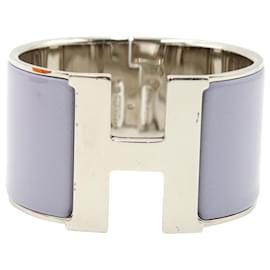 Hermès-Hermès Extra Wide Clic Clac H Bracelet in Pastel Purple Enamel-Other